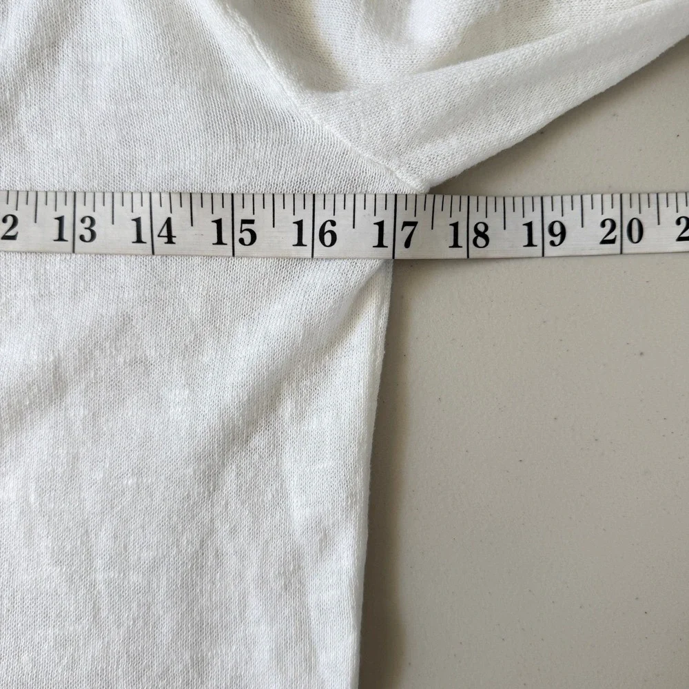 Ralph Lauren Sport White Cotton Linen Knit Cardigan Sweater XS